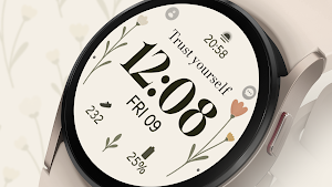 Floral Motivation Watch Face Screenshot 0