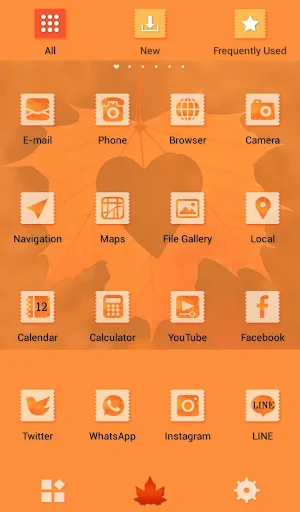 Heart Carved Fall Leaf Theme Screenshot 2
