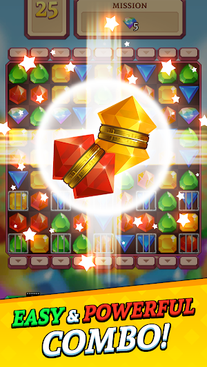 Jewels and Gems Blast: Fun Match 3 Puzzle Game Screenshot 1