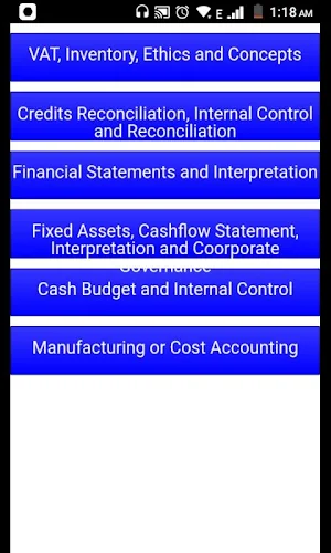 Grade 12 Accounting Mobile Application Screenshot 1
