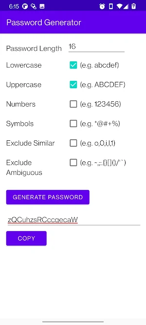 Password Generator Screenshot 1