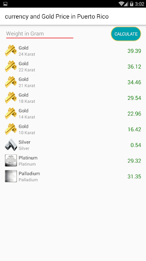 currency & Gold Price in Puerto Rico Screenshot 3