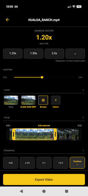 Cine Desqueeze Screenshot 2