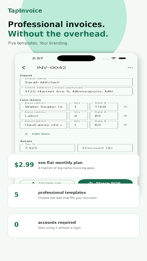 TapInvoice Screenshot 3