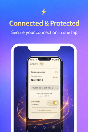 GoldVPN Free: Secure Wi-Fi Screenshot 2