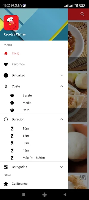 Recetas de Cocina China Screenshot 1