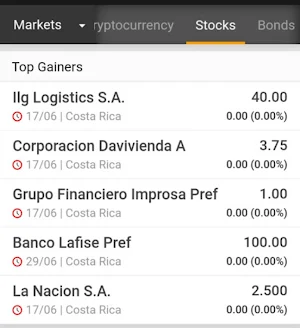 Costa Rica Stock Exchange_Live Screenshot 2