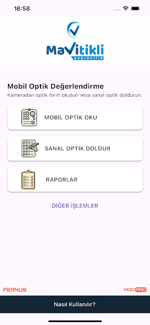 Mavitikli Optik Okuma Screenshot 1