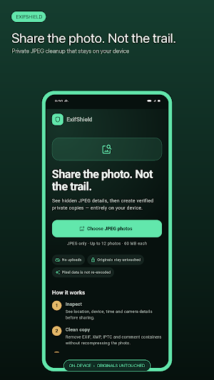 ExifShield: Photo Privacy Screenshot 0