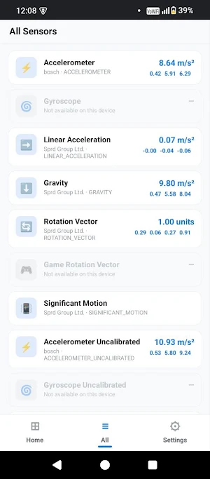 Android Sensor Scanner Toolkit Screenshot 1