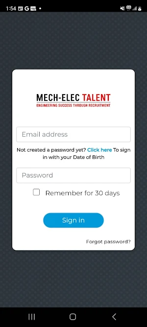 Mech-Elec Talent E-Timesheets Screenshot 0