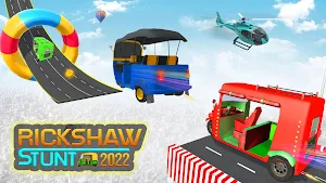 Auto Driving Rickshaw Stunt 3d Screenshot 3