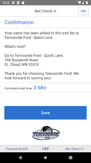 Net Check In - Tenvoorde Ford Screenshot 2
