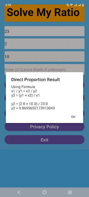 Solve My Ratio Screenshot 2