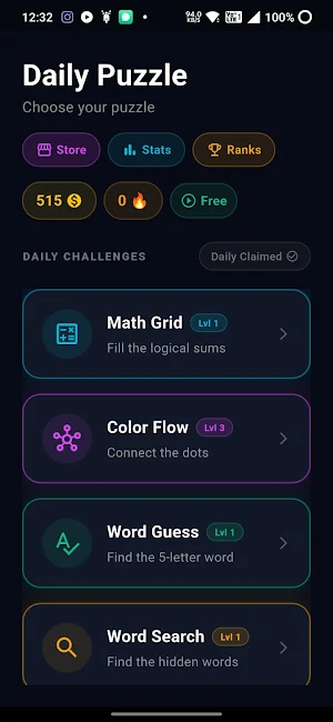 Daily Puzzle Screenshot 1