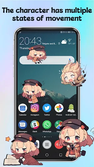 Anime Shimeji Pets On Screen Screenshot 1