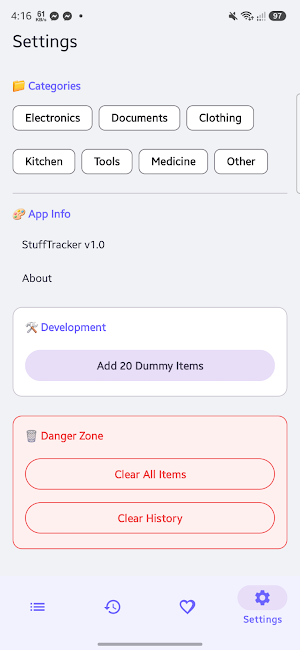 StuffTracker Screenshot 0