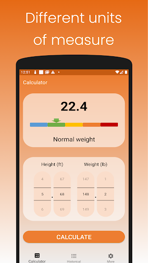 Health Calculator - Body Mass Index Screenshot 1