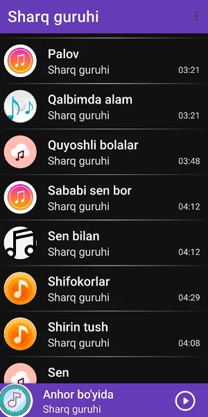Sharq guruhi Screenshot 0