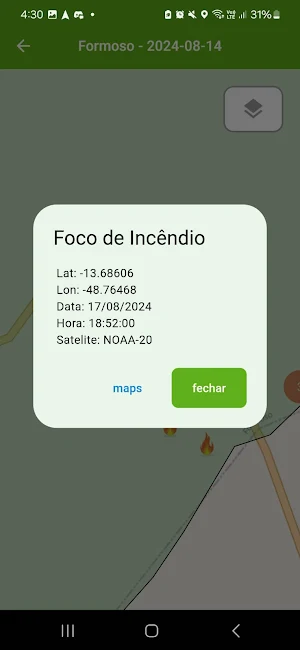 Monitor de Queimadas de Goiás Screenshot 0