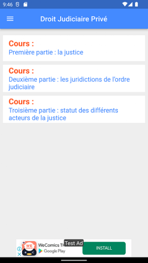 Droit Judiciaire Privé Screenshot 0