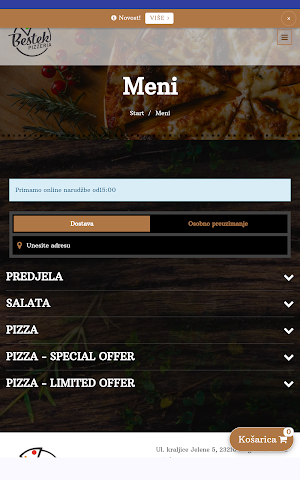 Pizzeria Bestek Screenshot 2