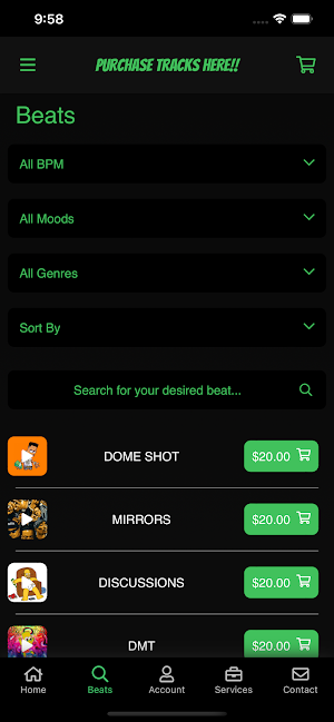 Green Villain Instrumentals Screenshot 1