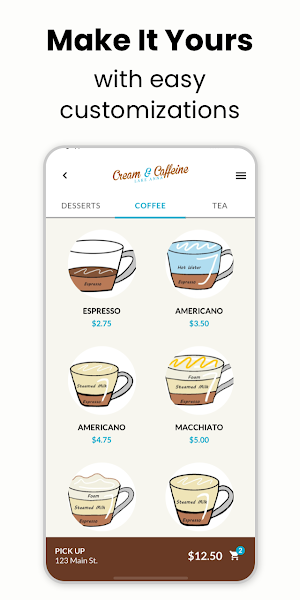 Cream & Caffeine Screenshot 2