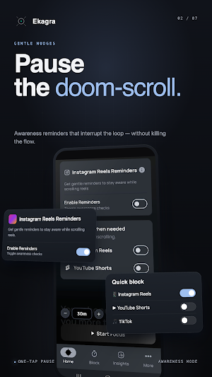 Ekagra: Screen Time & Focus Screenshot 1