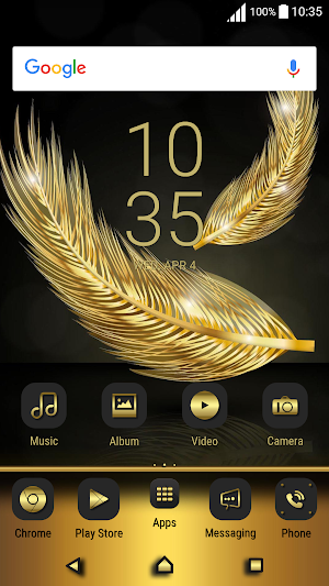 Golden Feathers for XPERIA™ Screenshot 0