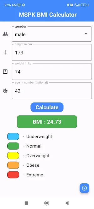 BMI Calculator Screenshot 3