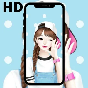 Cute Girl Kawaii Wallpaper HD Screenshot 0