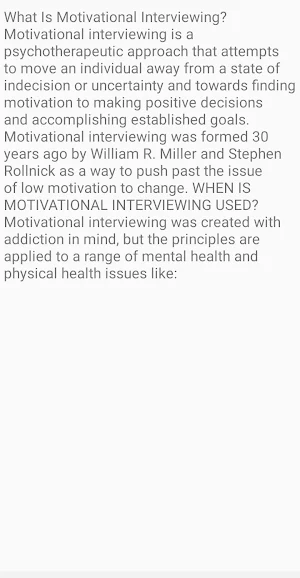 Motivational Interviewing Screenshot 1