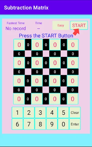 Subtraction Matrix Screenshot 0