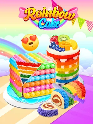 Pop It Rainbow Cake DIY Game Screenshot 0