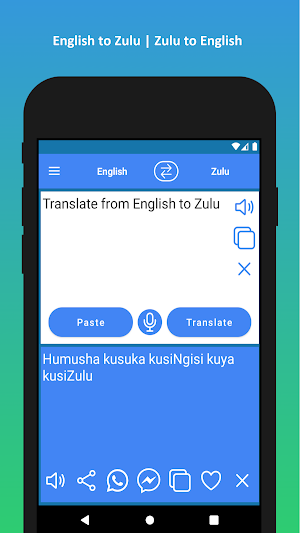 Zulu English Translator app Screenshot 2