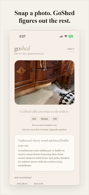 GoShed Screenshot 1
