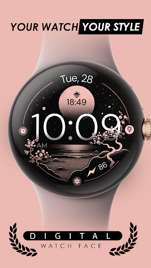 Bronze Zen digital watch face Screenshot 0