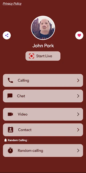 John Pork Fake Video Call Screenshot 0