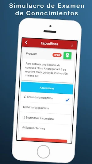 Simulacro MTC 2020 examen de conocimientos Screenshot 1
