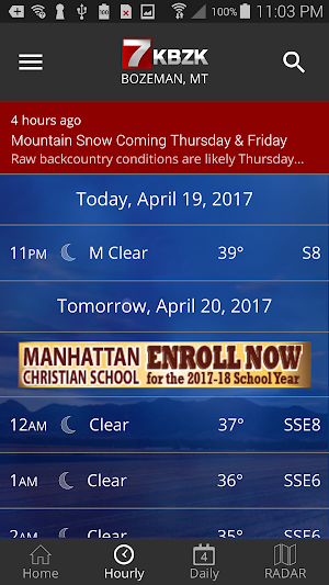 KBZK STORMTracker Weather App Screenshot 1
