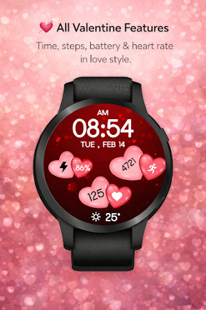 Animated Valentine WatchFace Screenshot 1