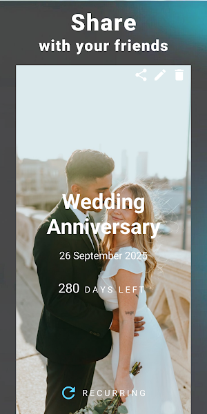 Anniversary Date Countdown Screenshot 2