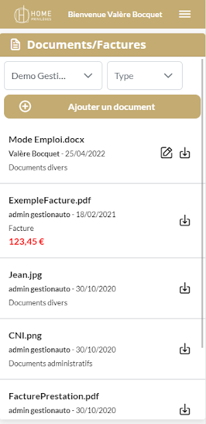 Home Privilèges Screenshot 3