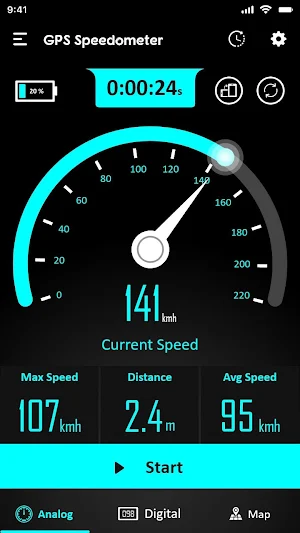 GPS Speedometer : Odometer and Speed Tracker App Screenshot 1