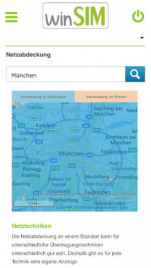 winSIM  Servicewelt Screenshot 2