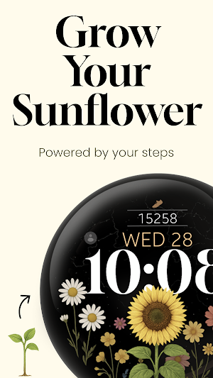 Sunflower Steps watch face Screenshot 0
