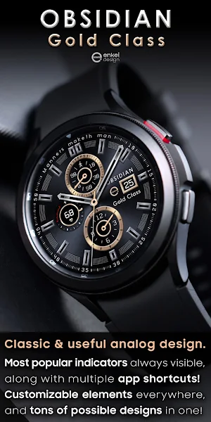 OBSIDIAN Gold Class watch face Screenshot 2