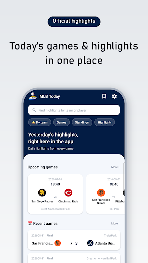 MLB Today Screenshot 1