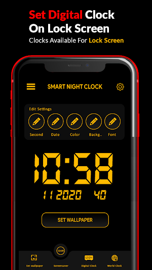 Smart Night Watch : Night clock Wallpapers HD Screenshot 1
